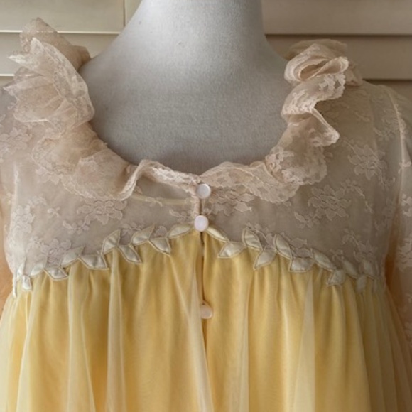 Bonwit Teller Chiffon Peignoir Set - Picture 4 of 16